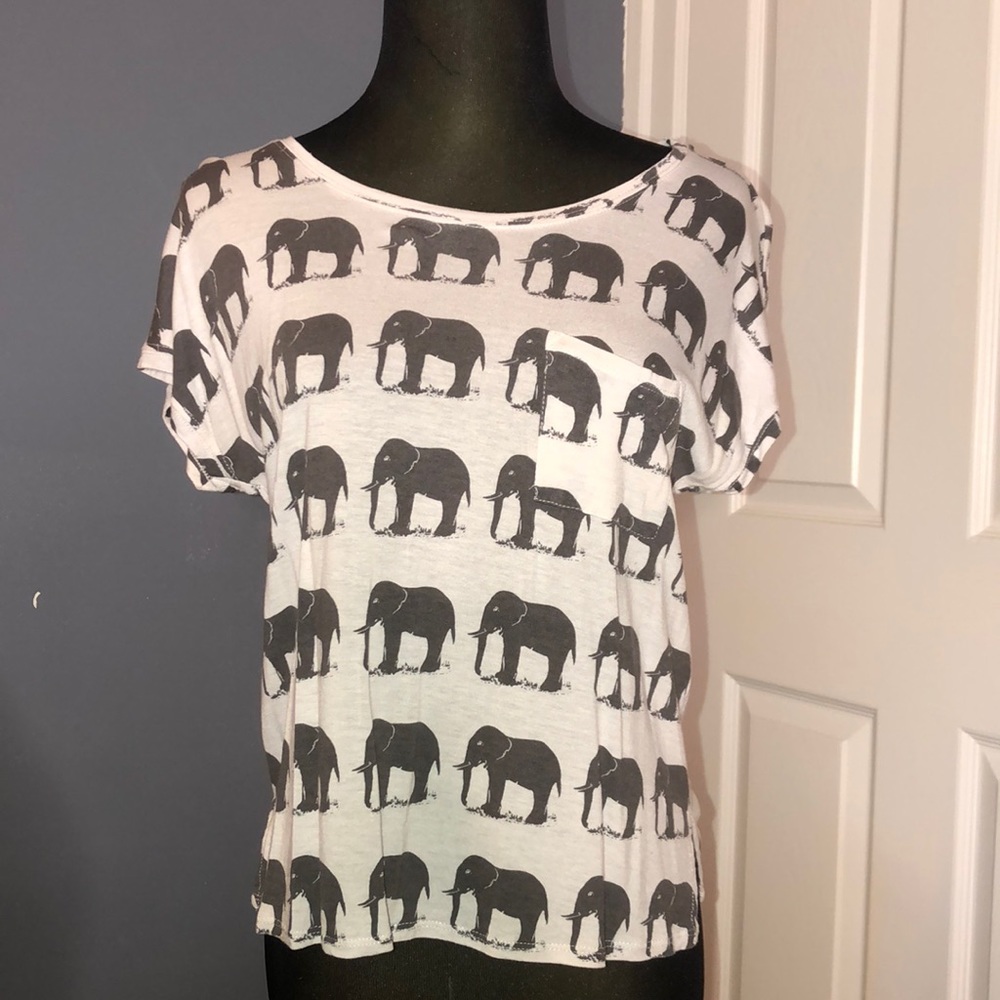 Elephant print crop top